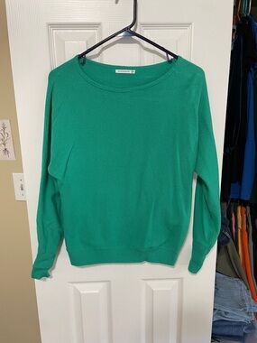 Staccato Green Scoop Neck Lightweight Sweater